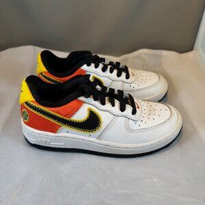 Nike Air Force 1 Low LV8 Roswell Raygun White Orange Shoes DD9532-100 Youth 11C